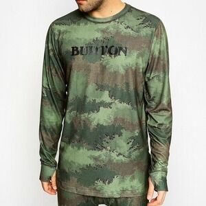 Burton Dryride Ski/Snowboard Midweight Longsleeve Oil Camo‎ Small